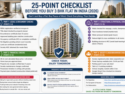 things to check before buying 3 bhk flat in india